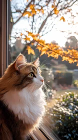Contemplative Cat by the Window
