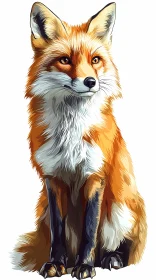 Fox Wildlife Illustration