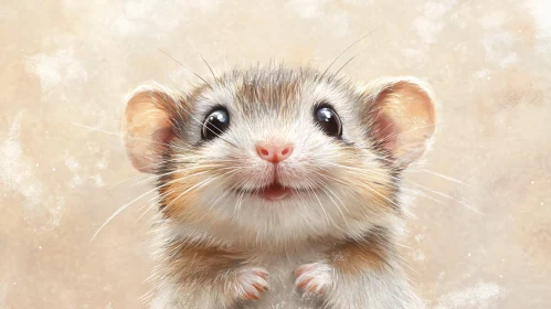 Cute Furry Mouse Art