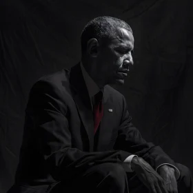 Reflective Portrait of Barack Obama