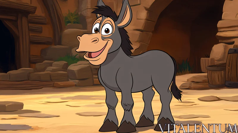 Animated Donkey Character AI Image