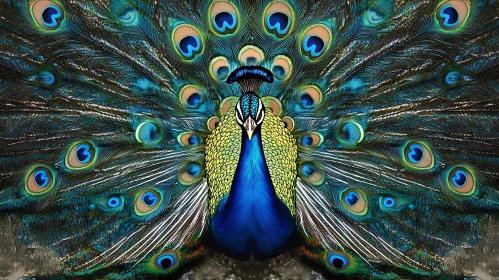 Peacock's Opulent Feather Fan