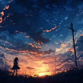 Sunset Silhouette Art