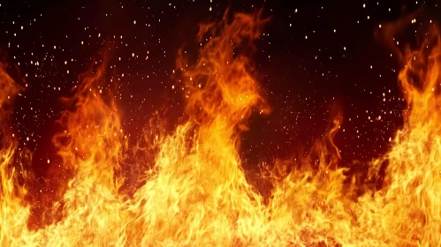 Golden Flames and Sparkling Embers