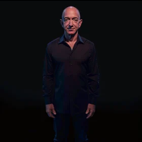 Confidence in Darkness: Jeff Bezos Portrait