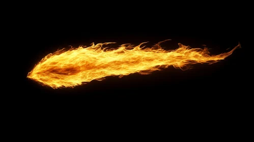 Explosive Fire Burst Against Darkness