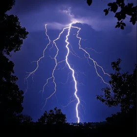 Lightning Strike at Night