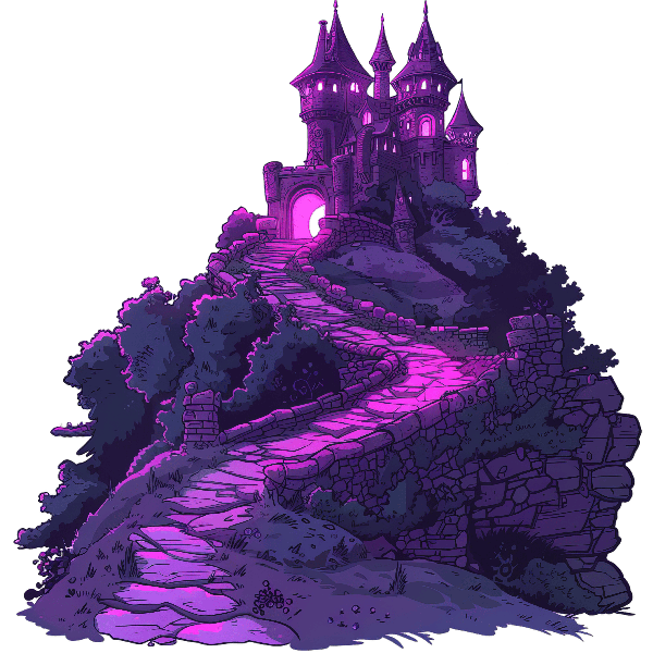 Enchanting Castle Illustration for T-Shirt Design POD Design