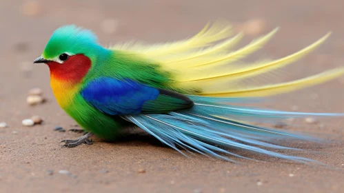 Captivating Bird Art: A Colorful Feathers Masterpiece