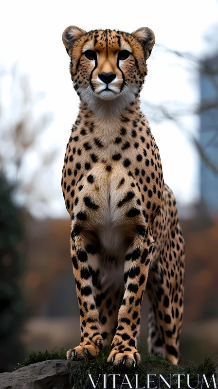 Cheetah on Guard AI Image