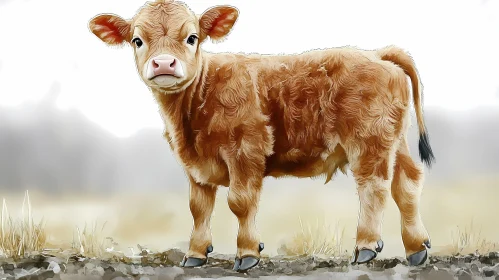 Young Brown Calf