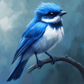 Artistic Blue Jay Bird Illustration