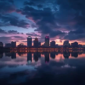 Urban Dusk: Cityscape Reflection