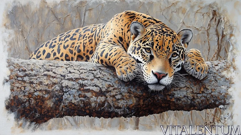 Serene Leopard Portrait AI Image