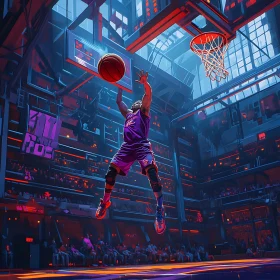 Athlete in Mid-Air