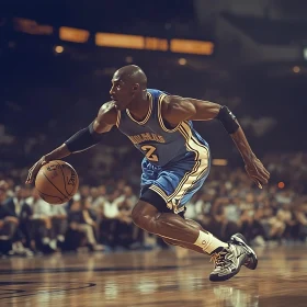 Athlete Dribbling Basketball