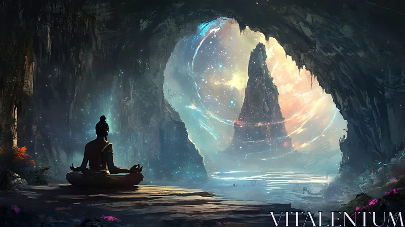 AI ART Cave Meditation: A Cosmic Perspective