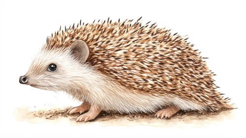 Charming Hedgehog in Watercolor