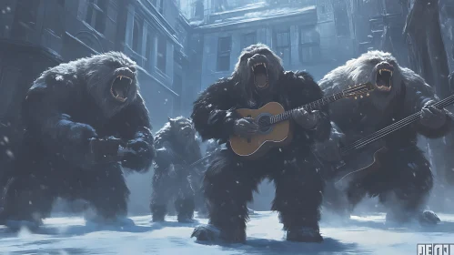 Snowy City Monster Musicians