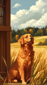 Calm Dog in Nature
