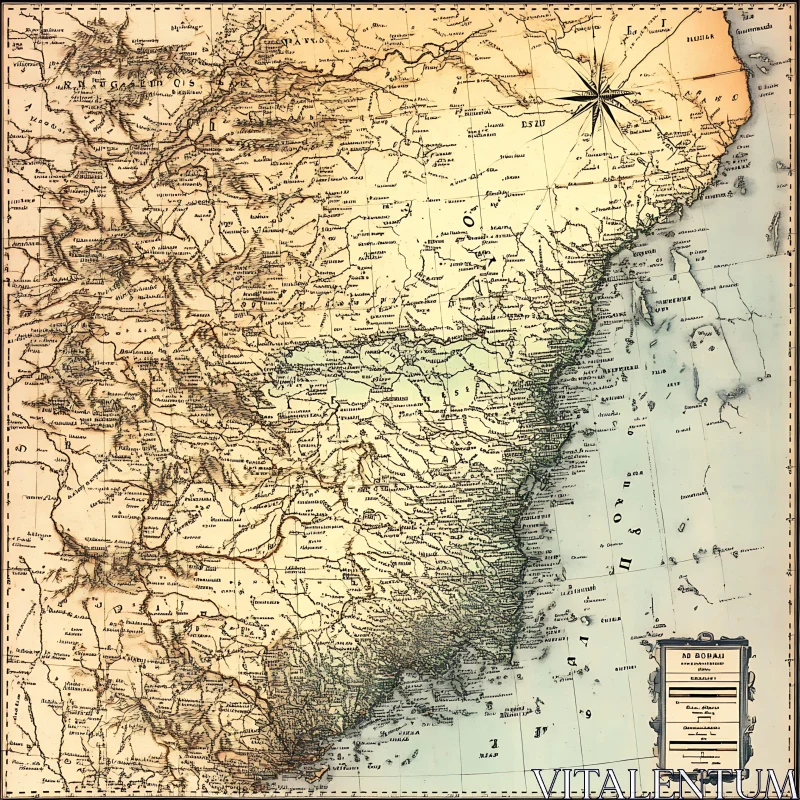 Antique Asia Map - Historical Cartography AI Image