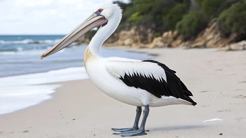 Pelican Portrait at the Beach