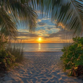Golden Hour at the Tropical Beach