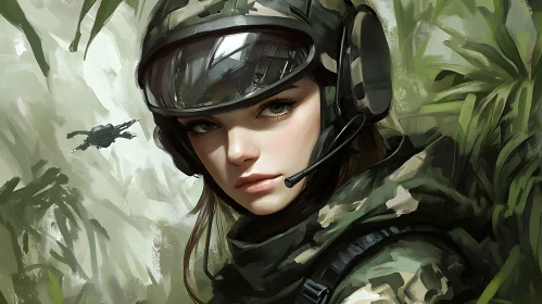 Portrait of a Woman Soldier