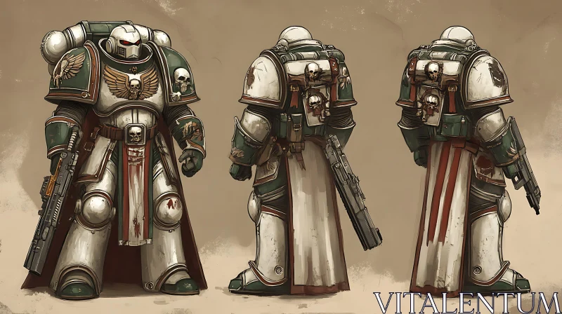 AI ART Armored Space Marine Character Design