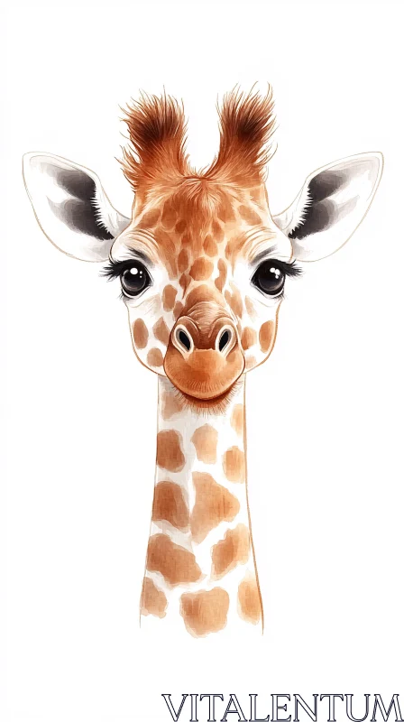 Artistic Giraffe Image AI Image