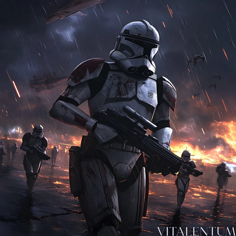 AI ART Clone Trooper War Zone