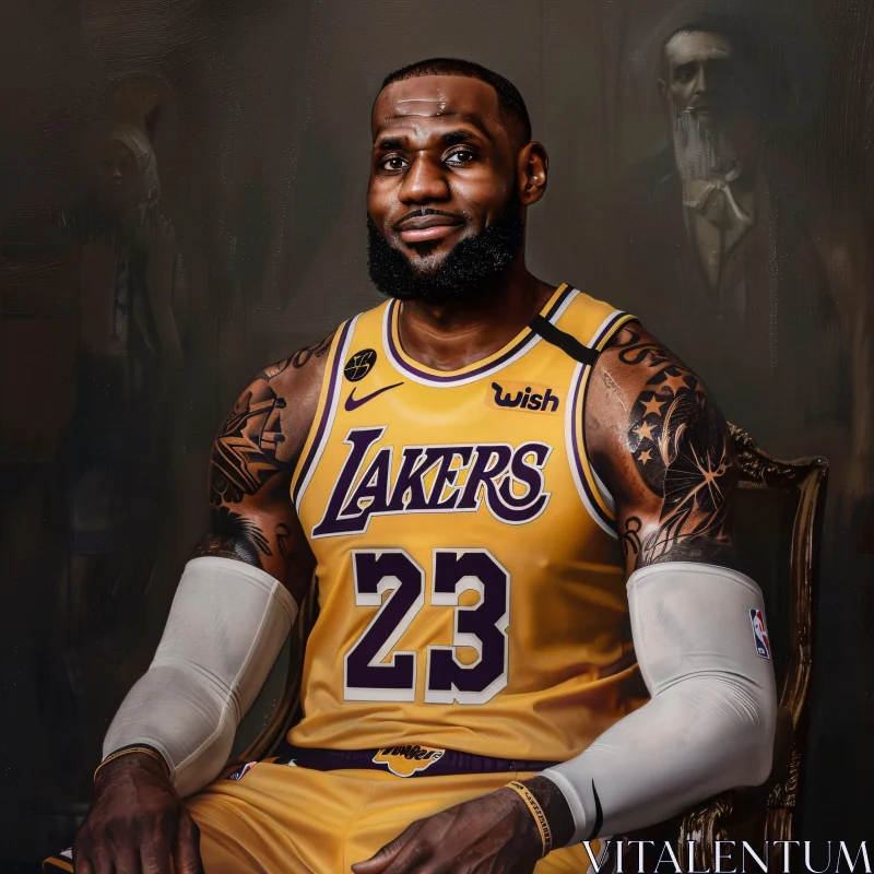 AI ART LeBron James No.23 Lakers Artwork