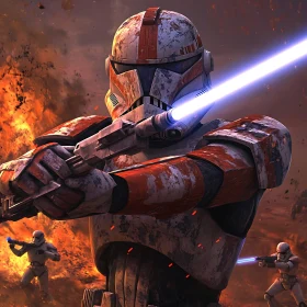 Armored Soldiers in Combat