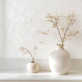 Serene White Vase Decor