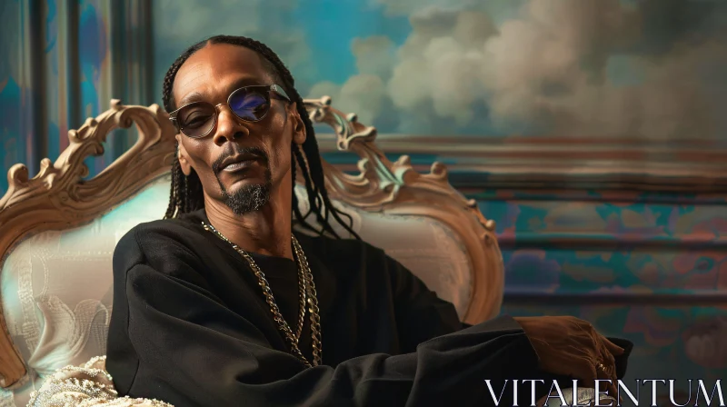 AI ART Snoop Dogg in Elegant Setting