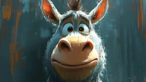 Playful Donkey Illustration