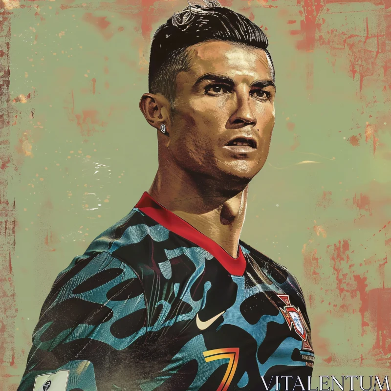 Cristiano Ronaldo Athletic Art AI Image