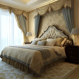 Opulent Bedroom Featuring Elegant Interior Design