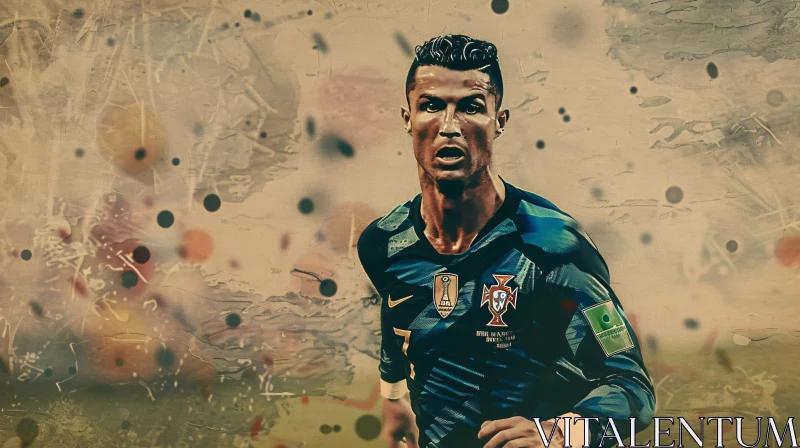 Cristiano Ronaldo Abstract Sports Art AI Image