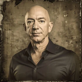 Vintage Photograph of Jeff Bezos