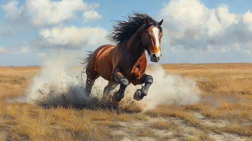 Free Spirited Horse in Motion