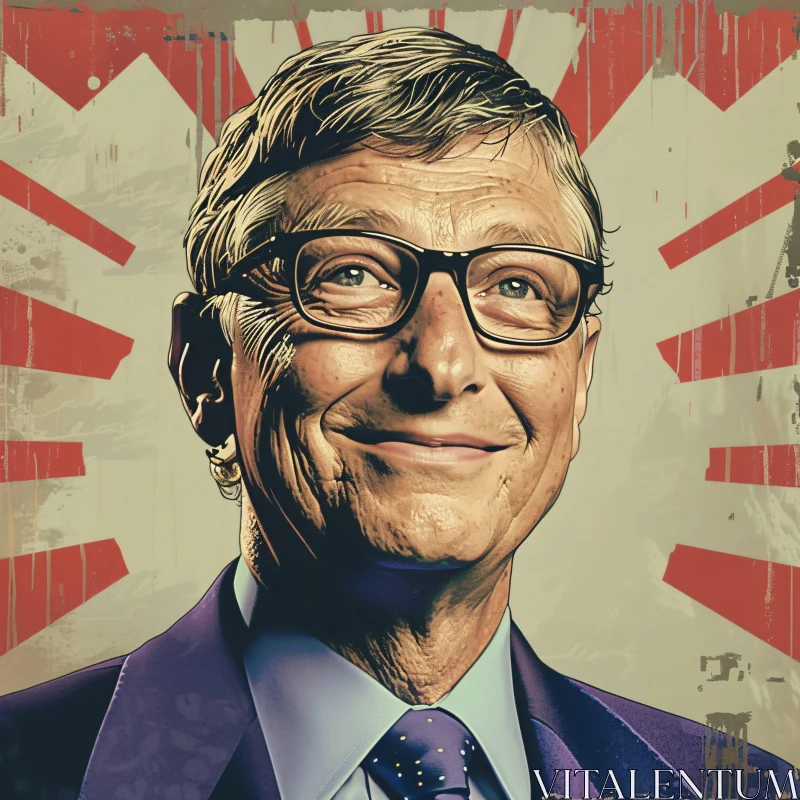 AI ART Artistic Portrait of Bill Gates