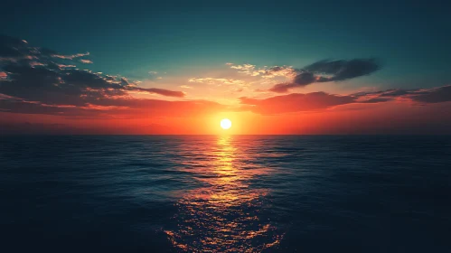 Sunset Over the Ocean