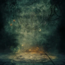 Symbolic Circle in Ethereal Light