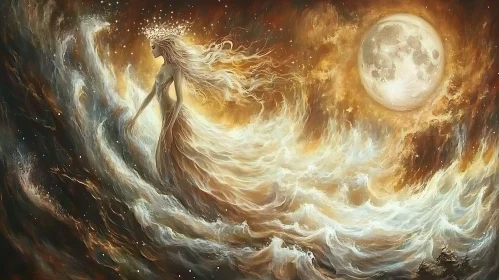 Celestial Being in Lunar Embrace