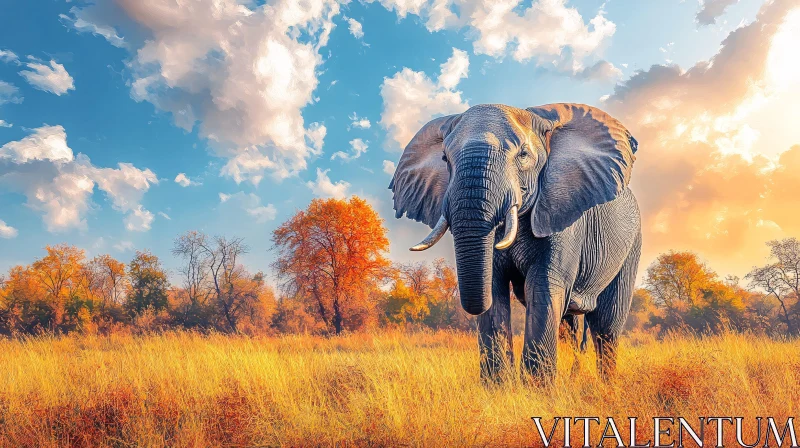 AI ART Elephant in the African Wilderness