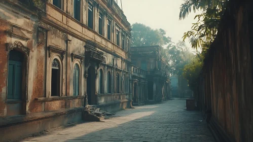 Aged Buildings on a Historical Street