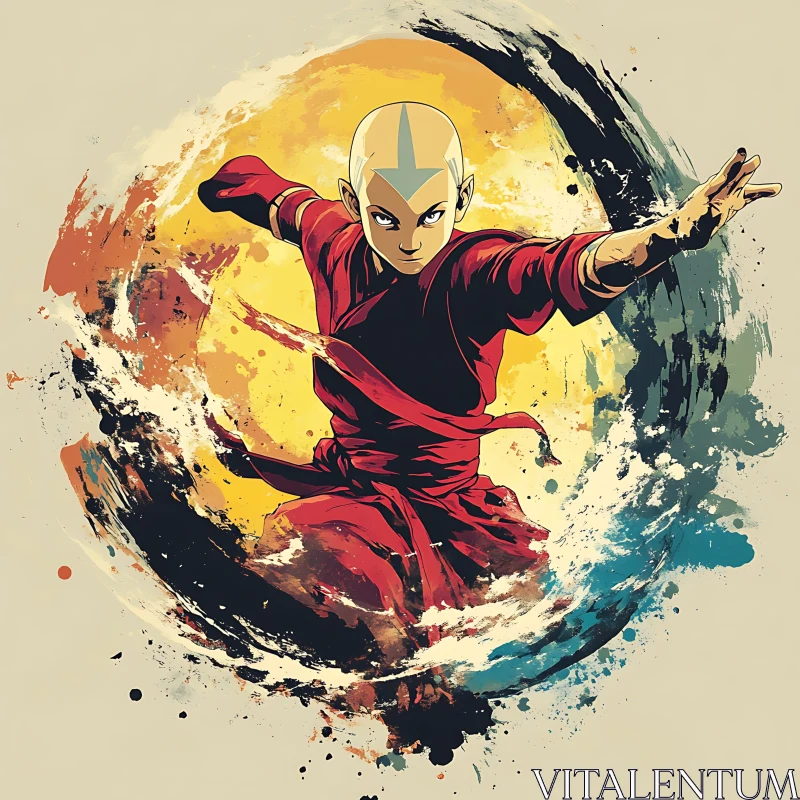 AI ART Avatar Aang: Expressive Character Portrait