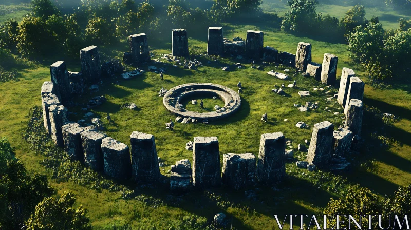 AI ART Stonehenge: Echoes of the Past