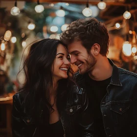 Joyful Embrace: A Couple's Radiant Smiles